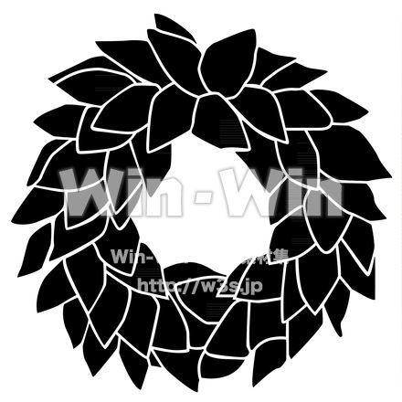 リースのシルエット素材 W-016115