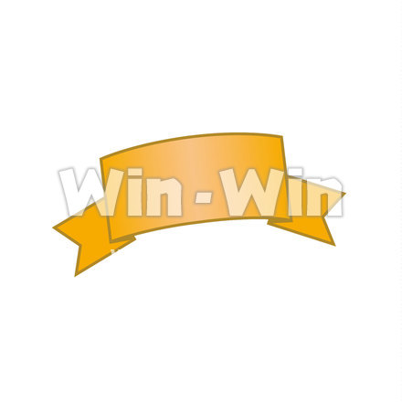 オレンジリボンのCG・イラスト素材 W-017510