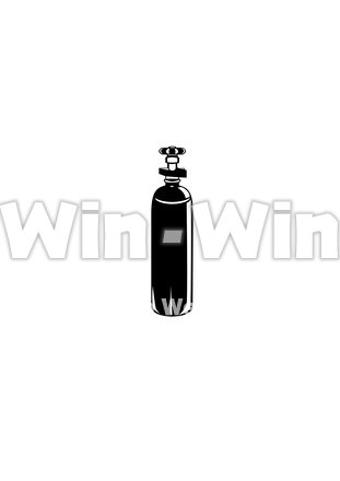 ガスボンベのシルエット素材 W-016081