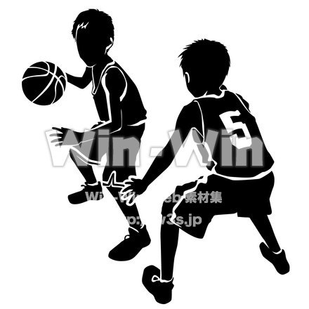 ミニバスのシルエット素材 W-017923