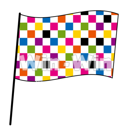 チェッカーフラッグのCG・イラスト素材 W-017443