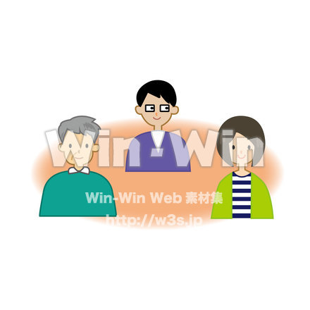 交流の輪のCG・イラスト素材 W-016808