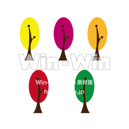 樹（カラー）のCG・イラスト素材 W-016183