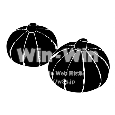 かぼちゃのシルエット素材 W-017712