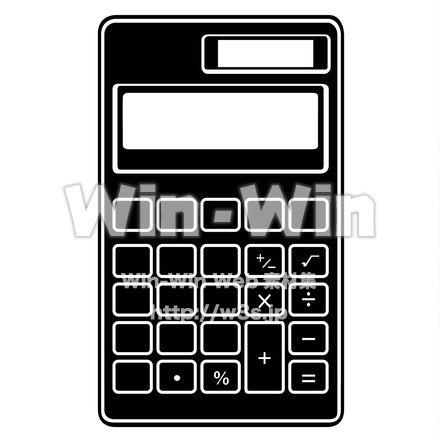 電卓のシルエット素材 W-017619