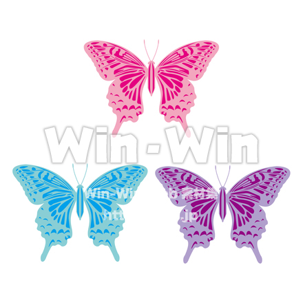 アゲハチョウ（パステル）のCG・イラスト素材 W-016209