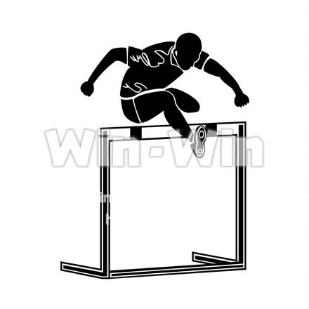 ハードルランナーのシルエット素材 W-017622