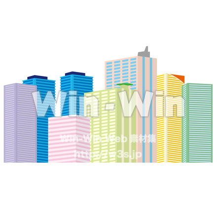 ビル群のCG・イラスト素材 W-017035