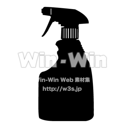 スプレーのシルエット素材 W-016605
