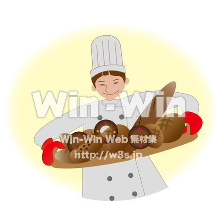 パン職人のCG・イラスト素材 W-017274