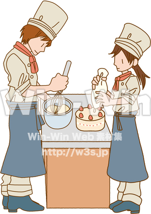 パティシエのCG・イラスト素材 W-017484
