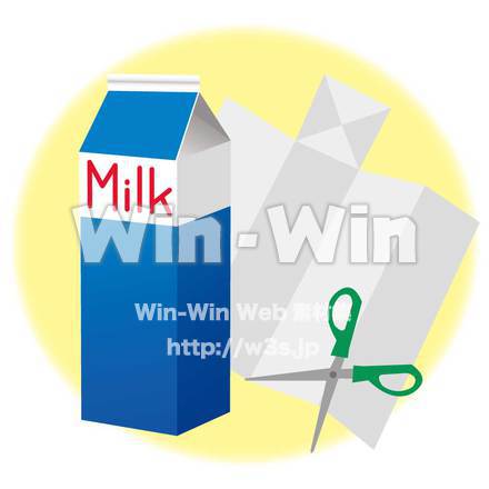 牛乳パック工作のCG・イラスト素材 W-016645