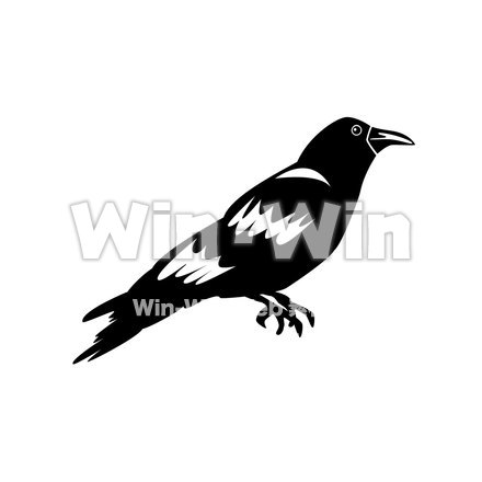 カラスのシルエット素材 W-017606