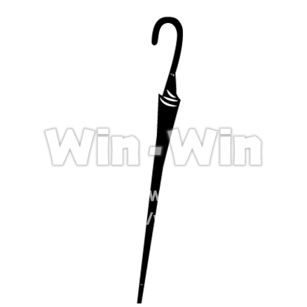 傘のシルエット素材 W-016610