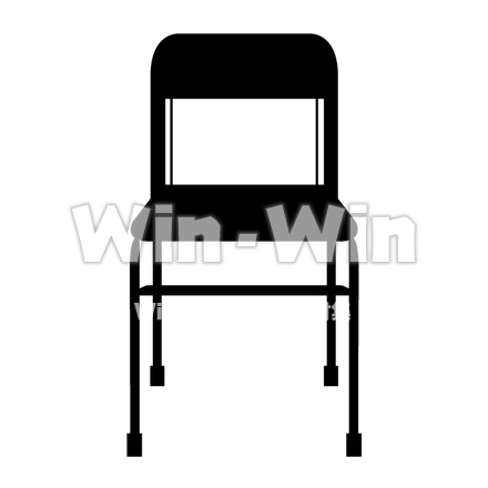 学校のイスのシルエット素材 W-016704