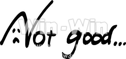 Not Good...のCG・イラスト素材 W-016981