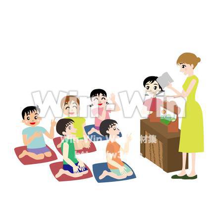 朗読劇と紙芝居のCG・イラスト素材 W-016644