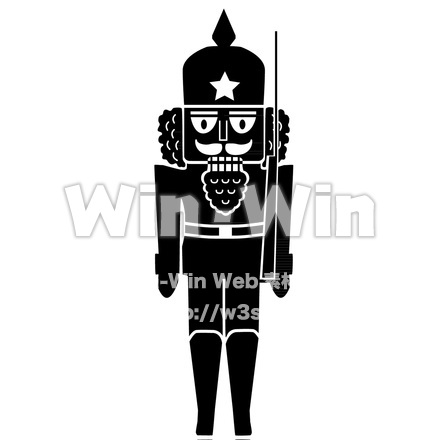 くるみ割り人形のシルエット素材 W-016109