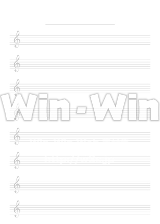 五線譜　トーン記号付のCG・イラスト素材 W-016251