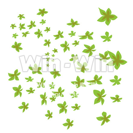 葉っぱアートブラシのCG・イラスト素材 W-018895