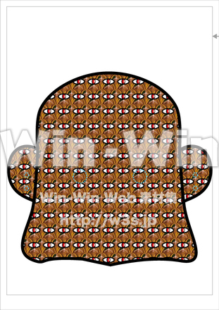 節分用お面　顔と耳のCG・イラスト素材 W-019617