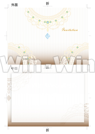 披露宴　招待状のCG・イラスト素材 W-018912