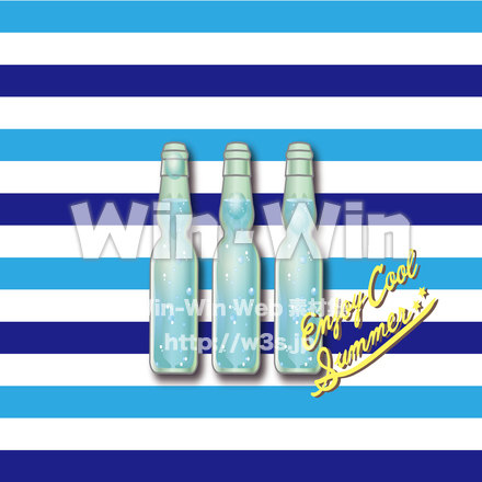 ラムネと夏のCG・イラスト素材 W-019231