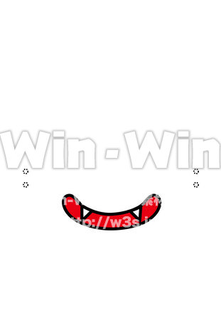 鬼のお面の口のCG・イラスト素材 W-019579