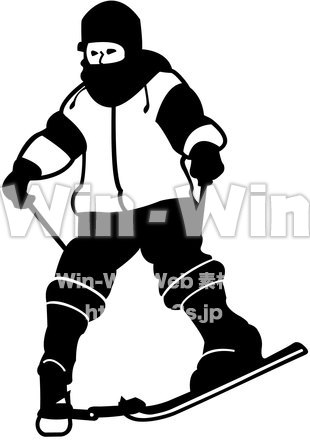 ファンスキーのシルエット素材 W-019712