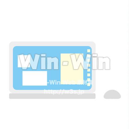 ノートパソコンのCG・イラスト素材 W-019094