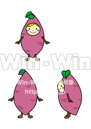 さつまいもキャラのCG・イラスト素材 W-019665