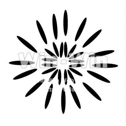 花火のシルエット素材 W-019133