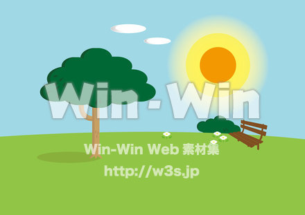 夏の公園のCG・イラスト素材 W-019185