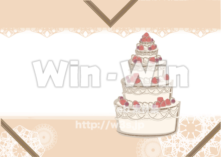 ウエディングペーパーアイテム（招待状_表）のCG・イラスト素材 W-018639