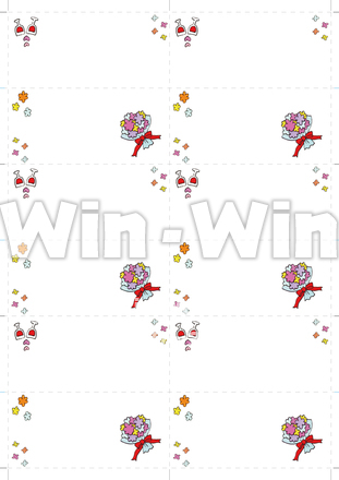 結婚式席次表、フォントなしのCG・イラスト素材 W-018646