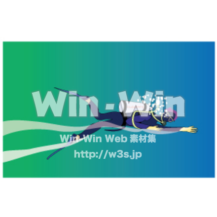 スキューバ　ダイバーのCG・イラスト素材 W-019262