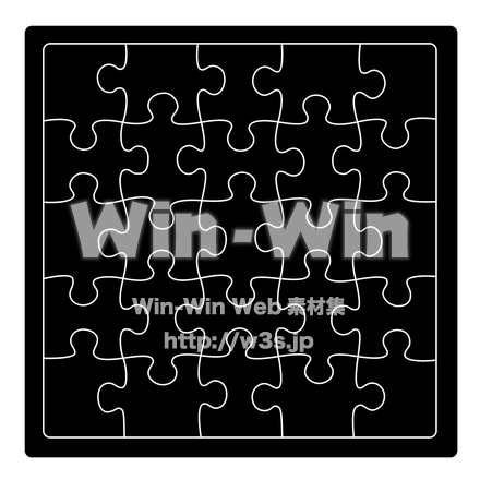 パズルのシルエット素材 W-018594