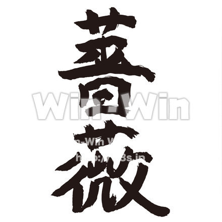 薔薇のシルエット素材 W-019759