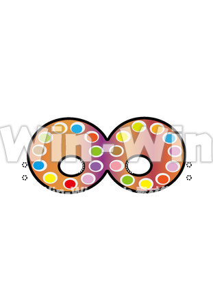 チョコメガネ　目（鬼のお面用）のCG・イラスト素材 W-019470