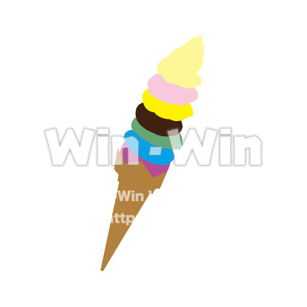 ソフトクリームのCG・イラスト素材 W-019908