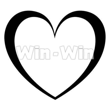 ハートのシルエット素材 W-019278