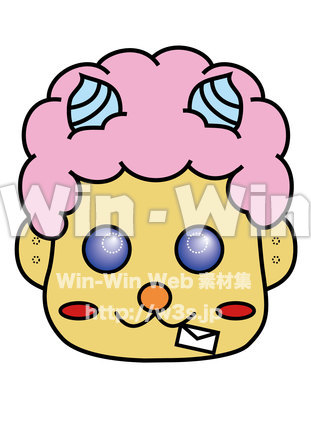 羊のお面のCG・イラスト素材 W-019577