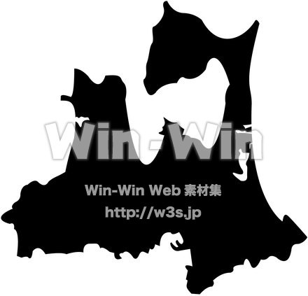青森県のシルエット素材 W-019706