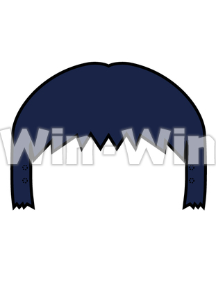 鬼のお面　髪のCG・イラスト素材 W-019567