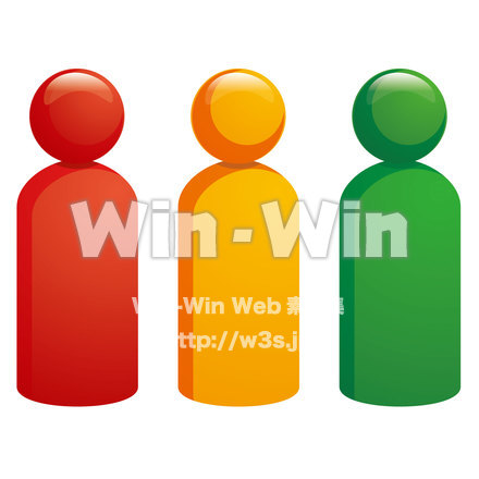 人のアイコンのCG・イラスト素材 W-018680