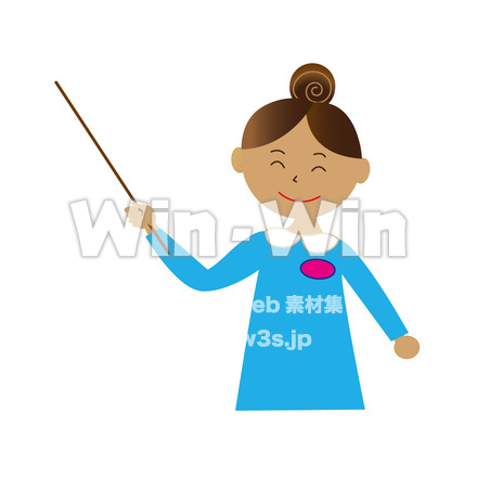 笑顔の先生のCG・イラスト素材 W-018262