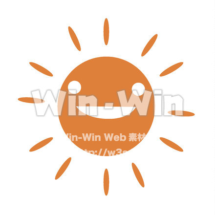 ニコニコ太陽のCG・イラスト素材 W-019063