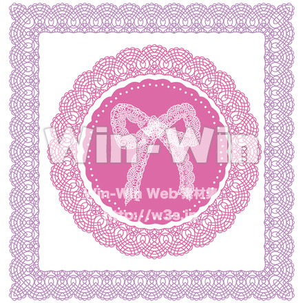 レースバターンブラシのCG・イラスト素材 W-018723