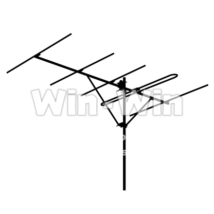 アンテナのシルエット素材 W-018589