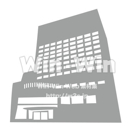 病院のシルエット素材 W-019994